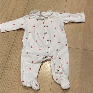 Jacadi White and Pink Kids One Piece